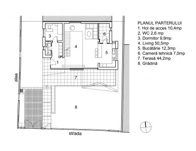 Planul parterului Casa N