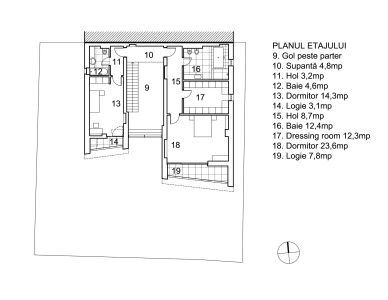 Planul etajului Casa N