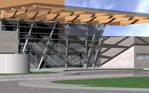 Detaliu al accesului Sală multisport la Pavillons-sous-Bois