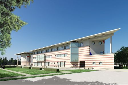 Perspectivă exterioară Liceul Francez la Bucuresti