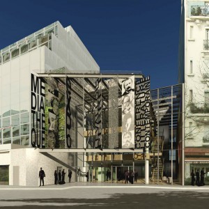Mediatecă la Levallois-Perret - perspectivă exterioară